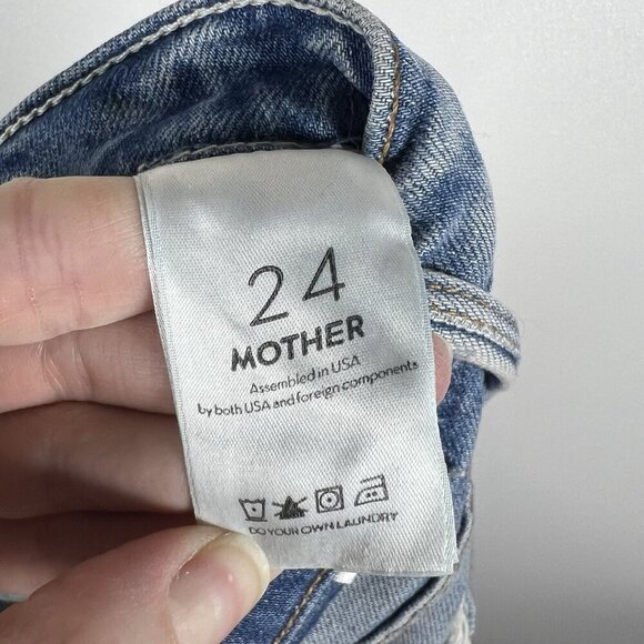 Mother Superior The Tom Cat Jeans In The Confession Wash Size 24 Distressed Boho - Picture 12 of 13